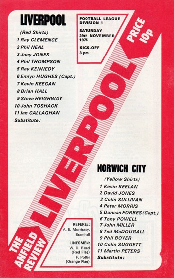 Match programme